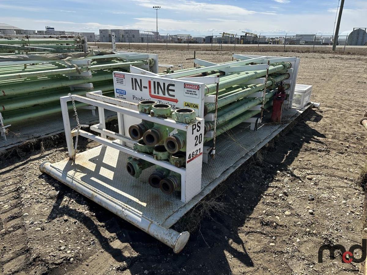 Skid Mounted Pipe Storage Rack w/ Pipe