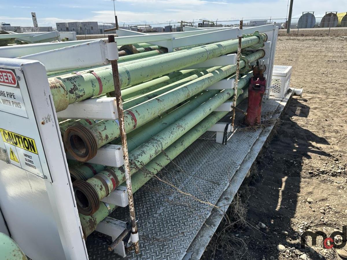 Skid Mounted Pipe Storage Rack w/ Pipe