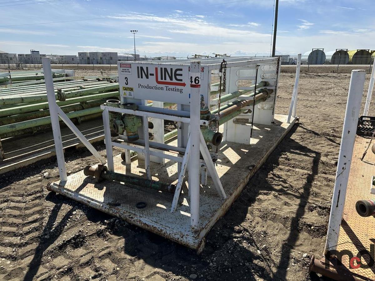 Skid Mounted Pipe Storage Rack w/ Pipe