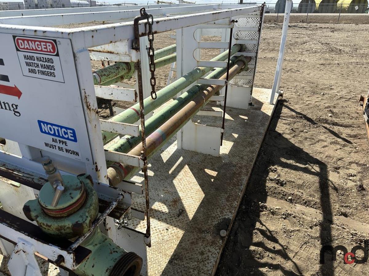 Skid Mounted Pipe Storage Rack w/ Pipe
