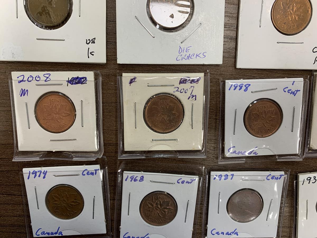 (30) Pennies in Protective Cases