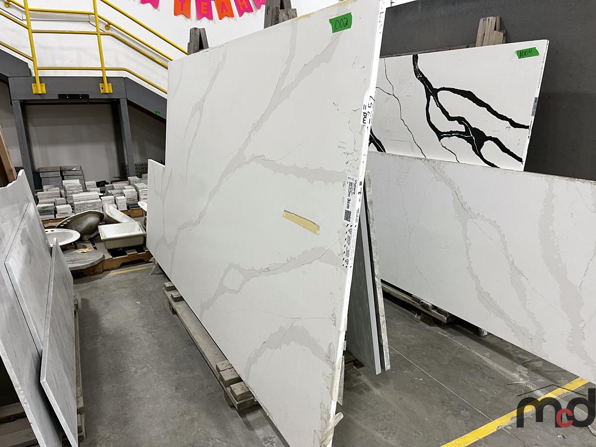 Full Slab of Cut Off w/ Pieces Cut Out (Calacatta)