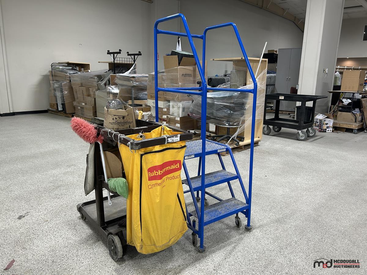 Janitor Cart & Rolling Ladder