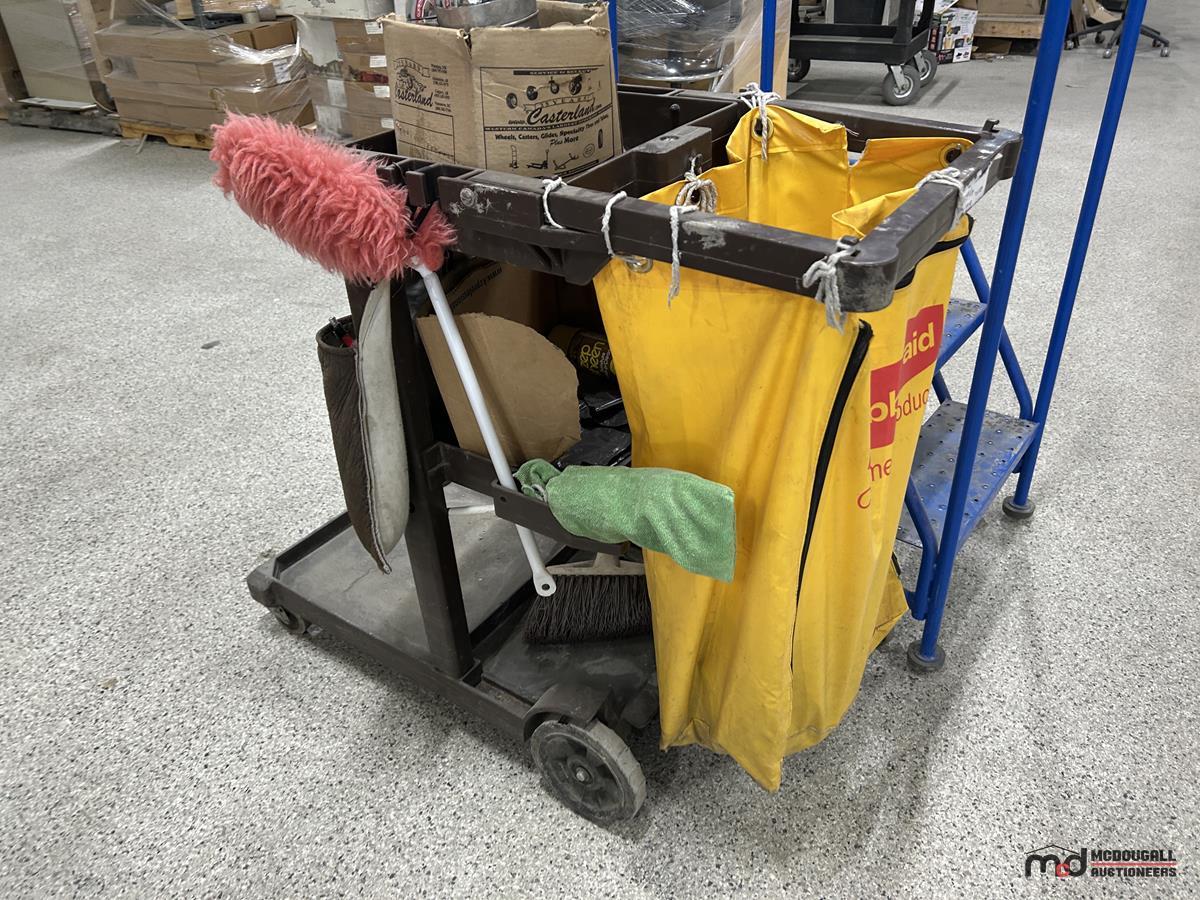 Janitor Cart & Rolling Ladder