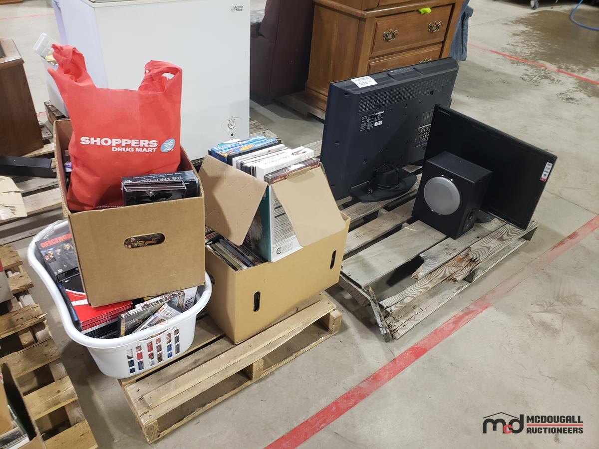(2) Pallets w/ Monitor, 32