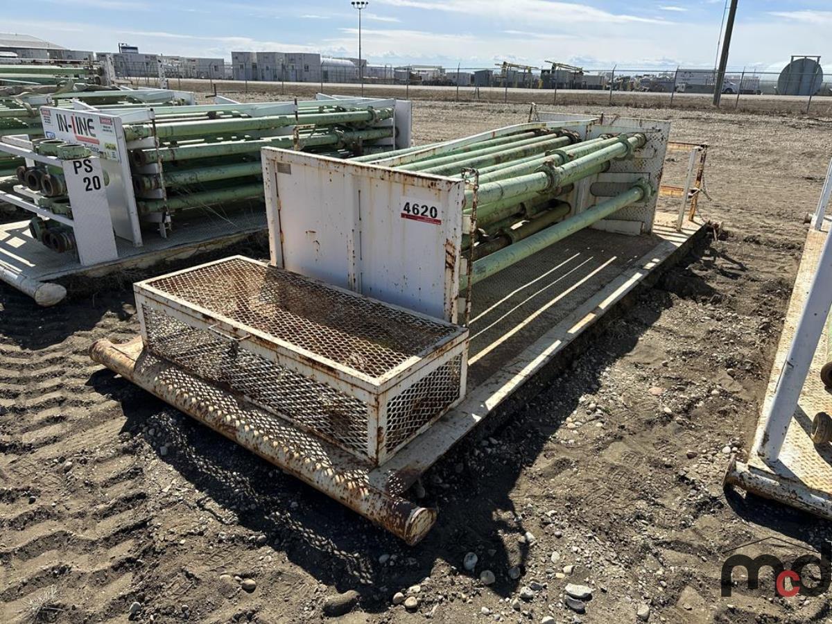 Skid Mounted Pipe Storage Rack w/ Pipe