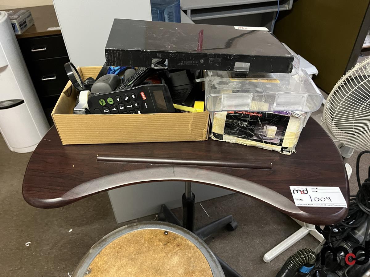 Rolling Desk, Stool, Fan, Vacuum and Misc.