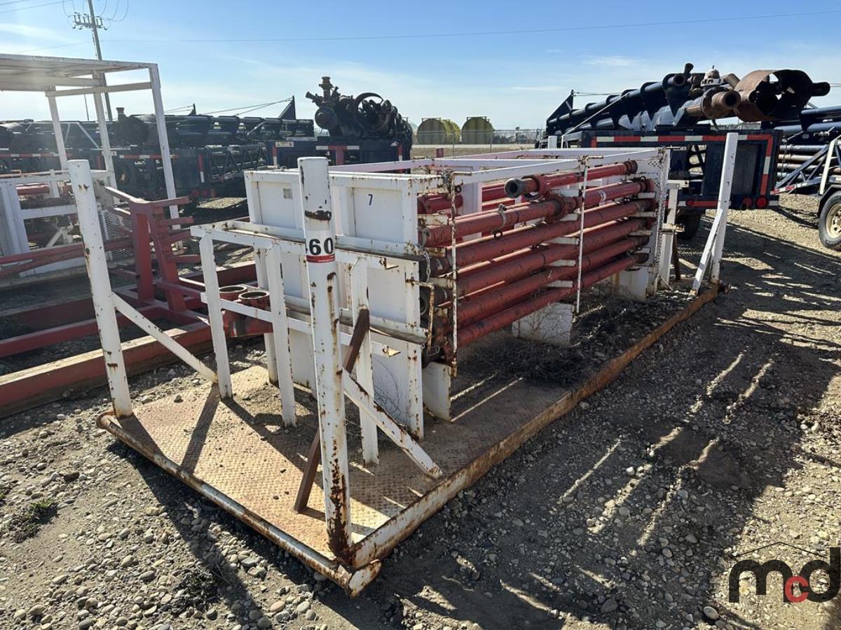 Skid Mounted Pipe Storage Rack w/ Pipe
