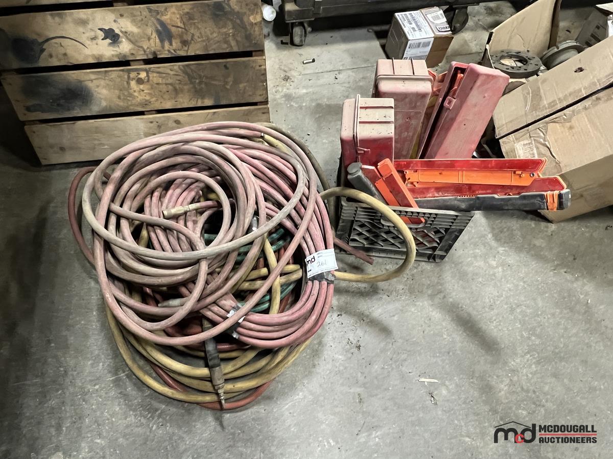 Crate of Emergency Flare Kits & Assorted Hoses