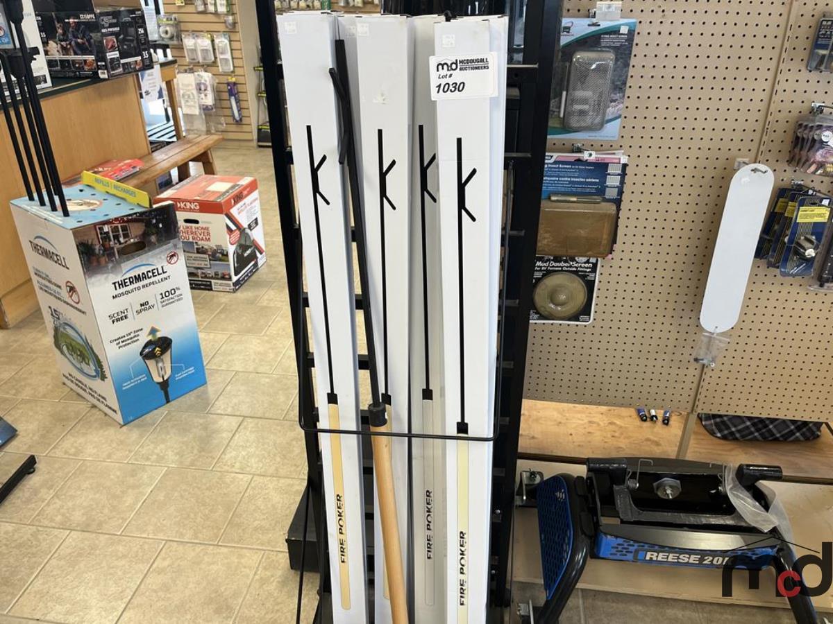 (8) Fire Pokers and Rack