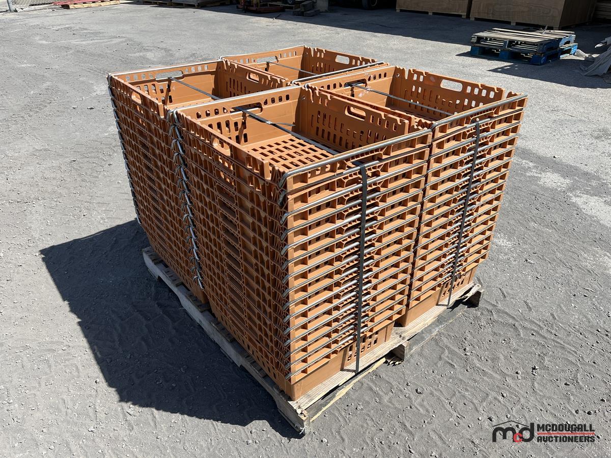 Pallet of (60) Stacking Plastic Trays