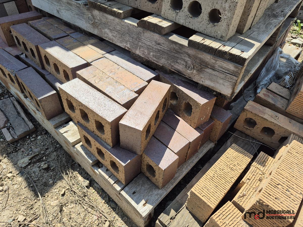 (9) Pallets of Assorted Bricks & Molded Siding