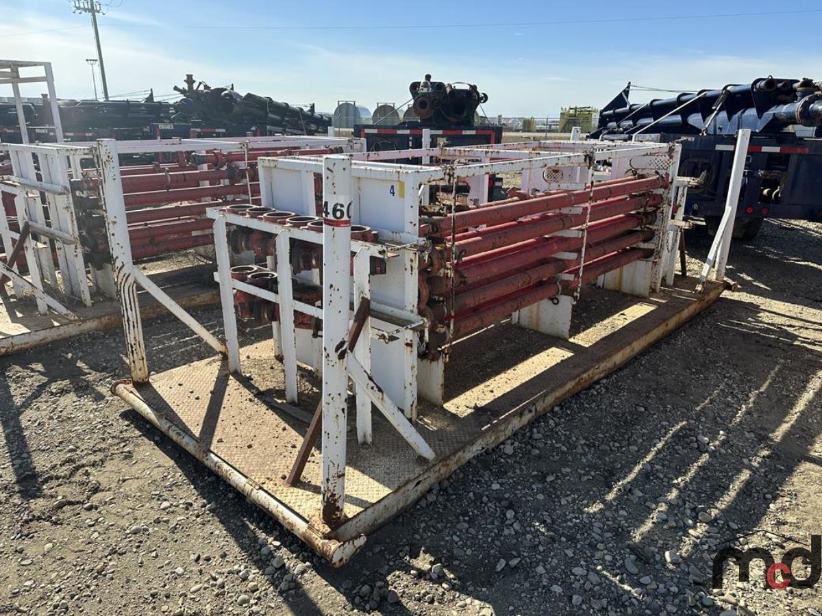 Skid Mounted Pipe Storage Rack w/ Pipe