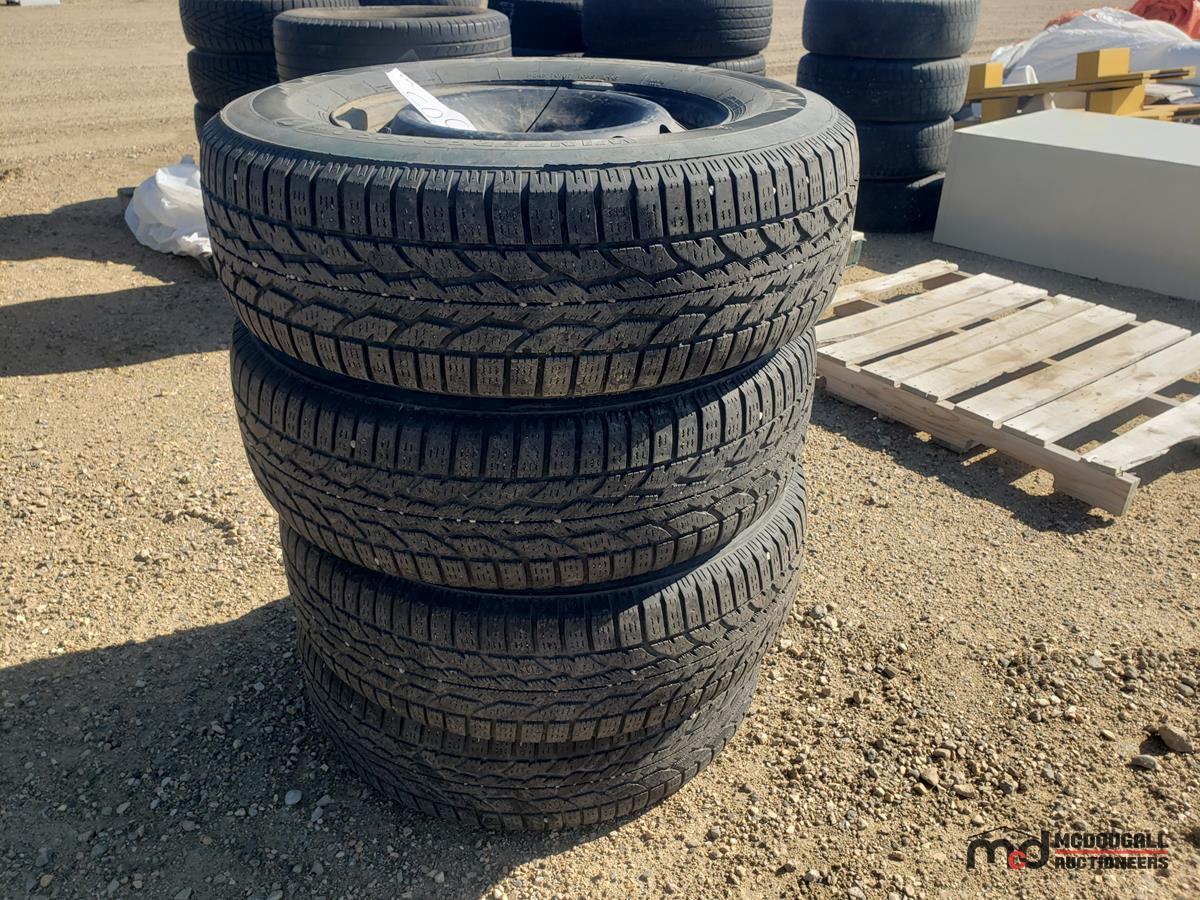 (4) Firestone Winterforce 2 UV P245 / 70R17 - 108S M+S Tires w/ Rims