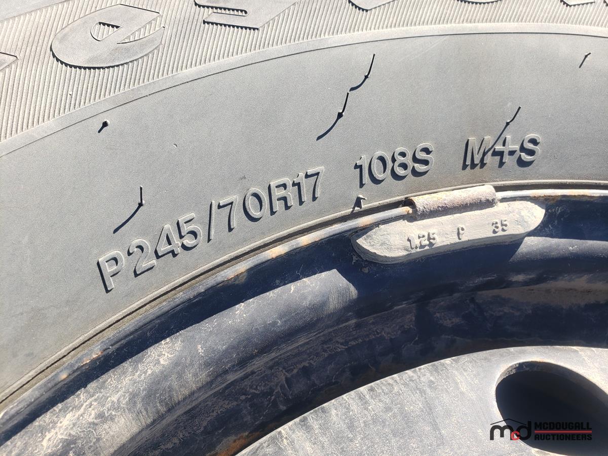 (4) Firestone Winterforce 2 UV P245 / 70R17 - 108S M+S Tires w/ Rims