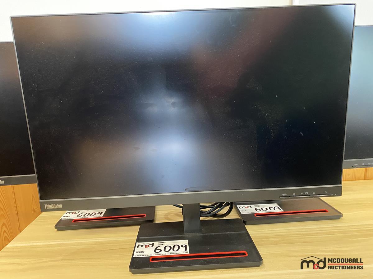 (3) Lenovo ThinkVision Monitors