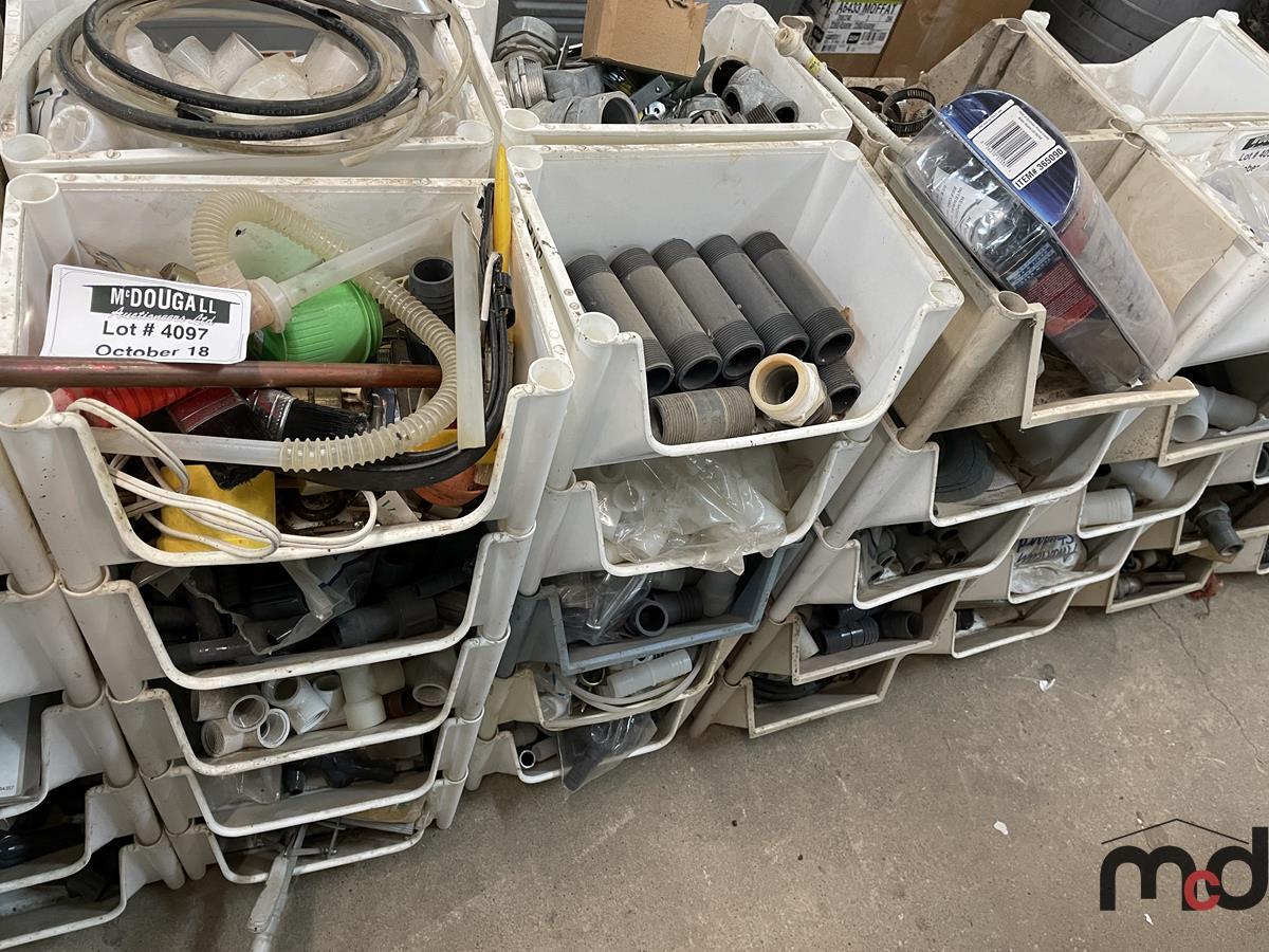 Stackable Storage Bins w/ Contents (3 Stacks of 5 Bins)