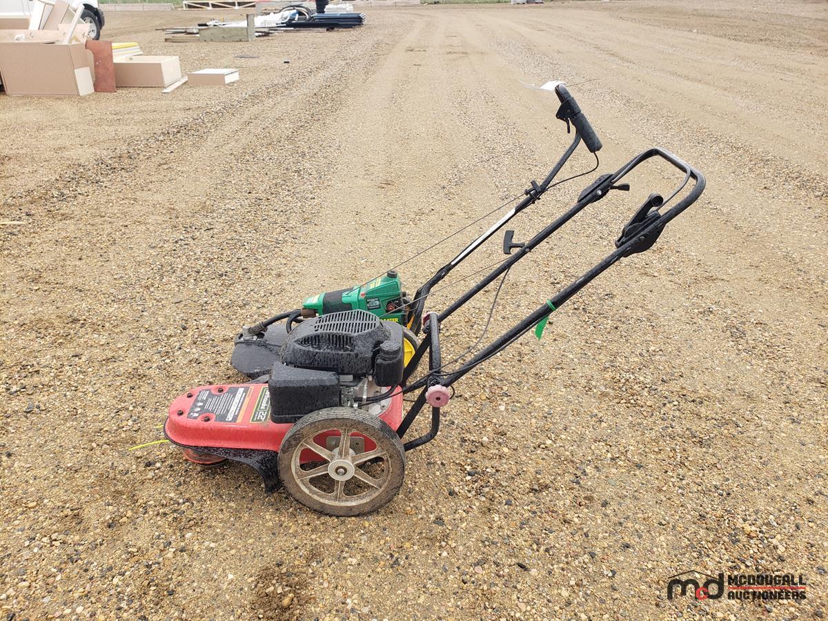 Earthquake 22" Cutting Path and Weed Eater WT3100 Wheeled Trimmer (Non ...