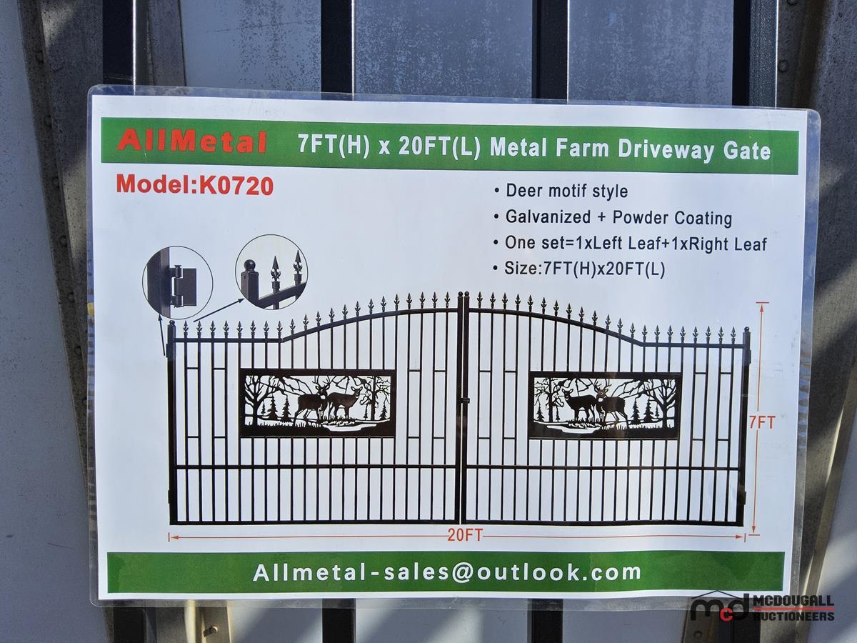 Metal Frame Driveway Gate