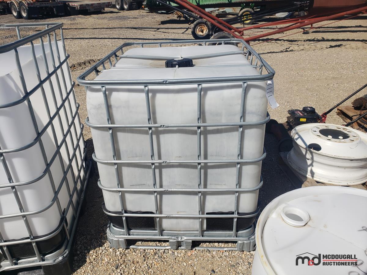(2) Empty Plastic Liquid Storage Totes