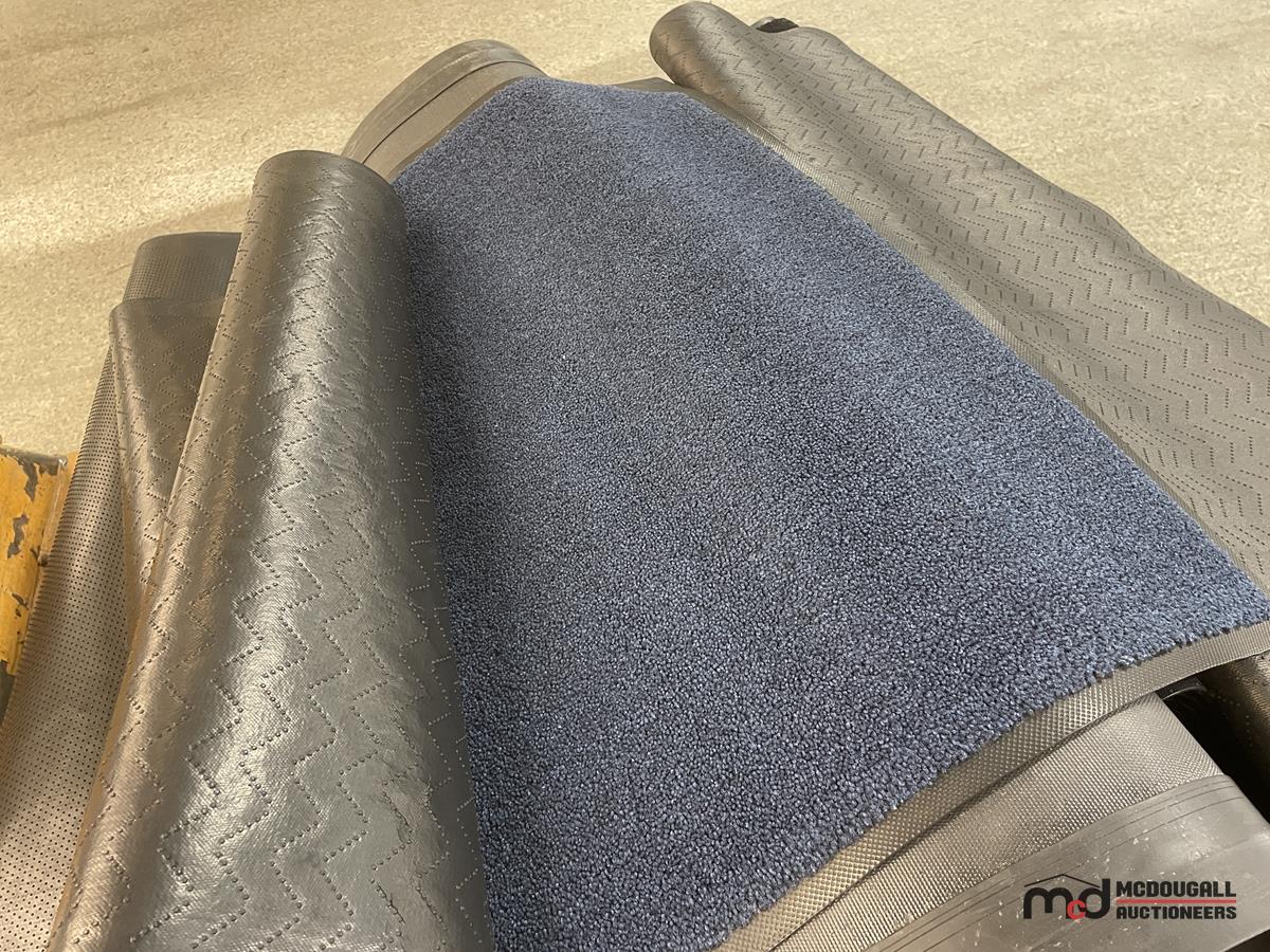 Pallet of Rubber Backed Mats (Largest 112 9/16'' x 42 1/2'')