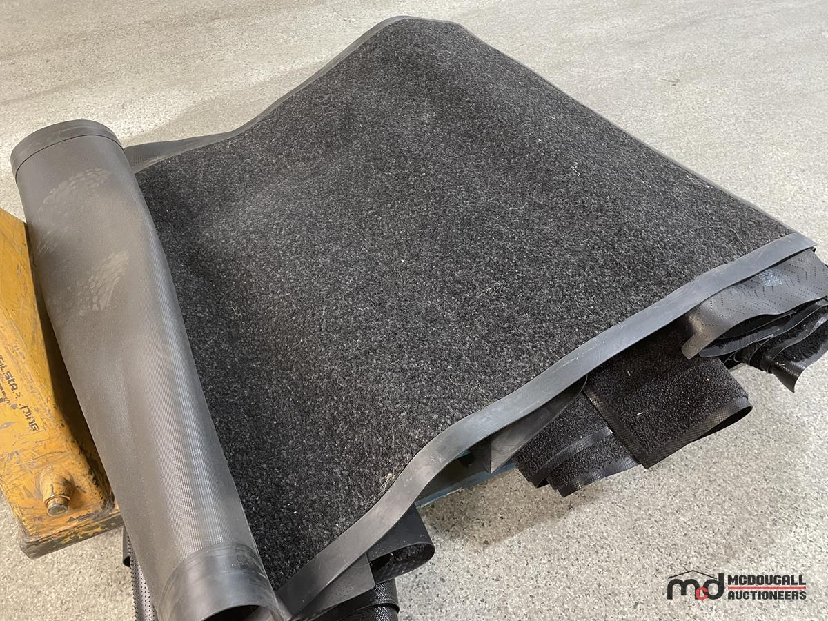 Pallet of Rubber Backed Mats (Largest 112 9/16'' x 42 1/2'')