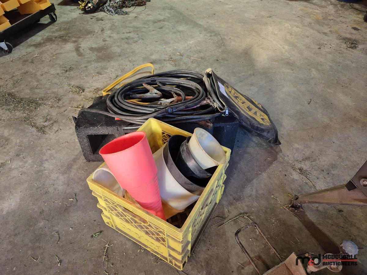Funnel Ramps Assorted Booster Cables, Funnels & (2) Rubber Ramps