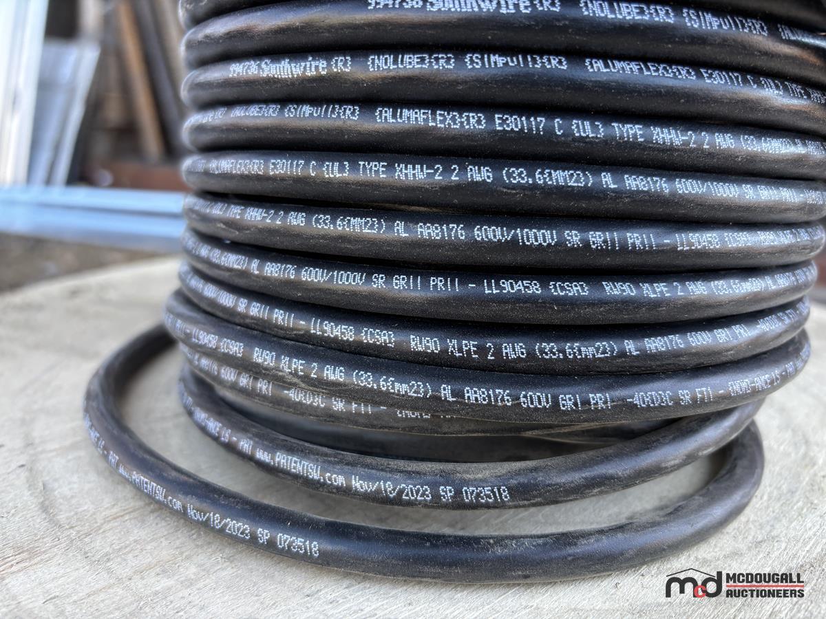 (3) Spool of Alumaflex 2AWG 600/1,000v
