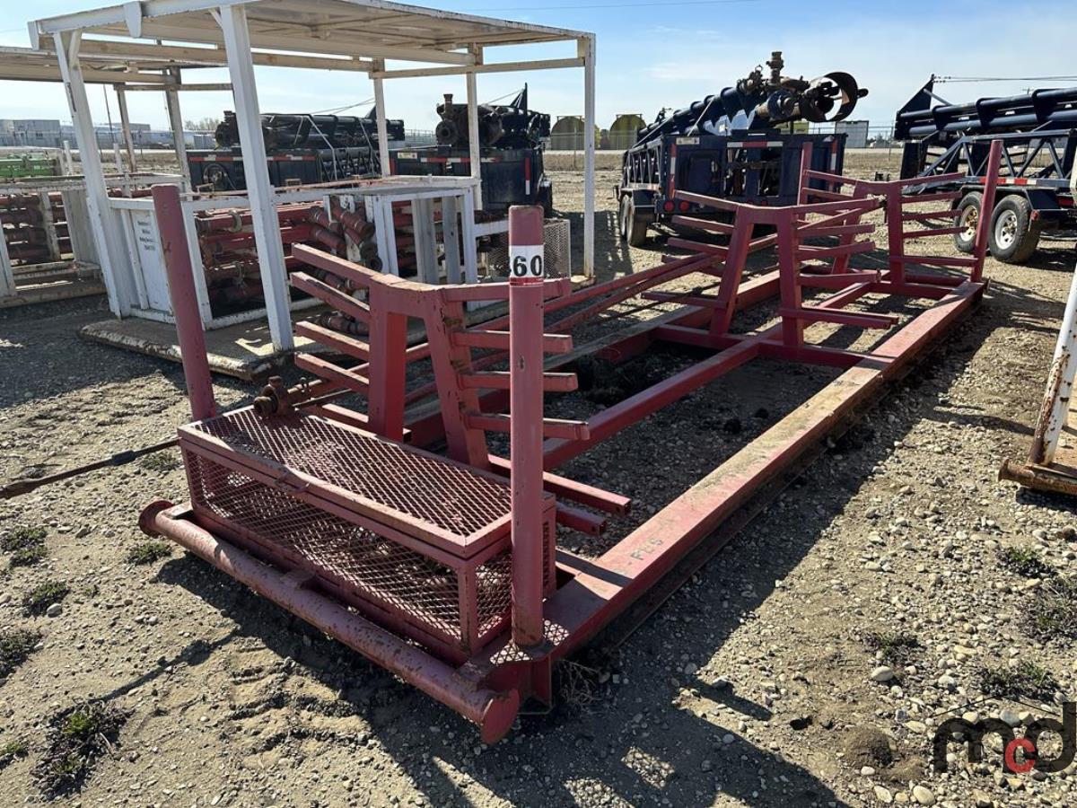 Skid Mounted Pipe Storage Rack w/ Pipe