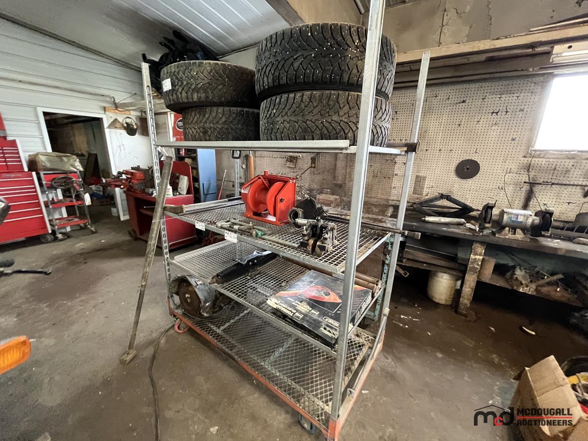 Steel Storage Rack on Casters (Contents Not Included)