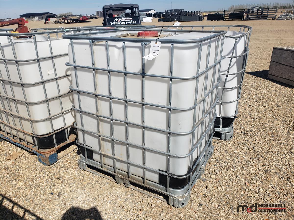 (3) Empty Plastic Liquid Storage Totes