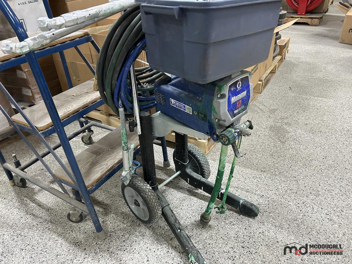 Graco Magnum Paint Sprayer & Bent Rolling Ladder