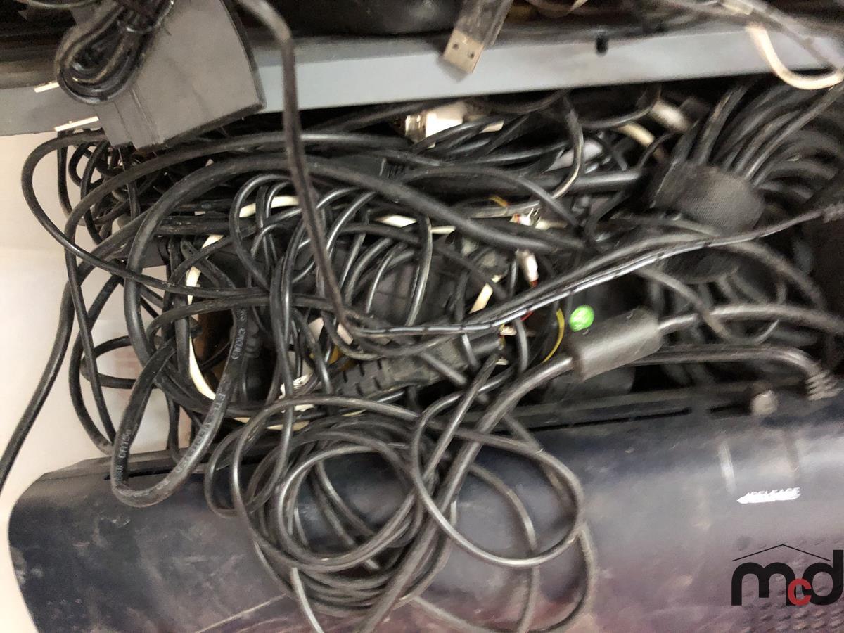 Assorted Computer Cords, Components & Humidifier
