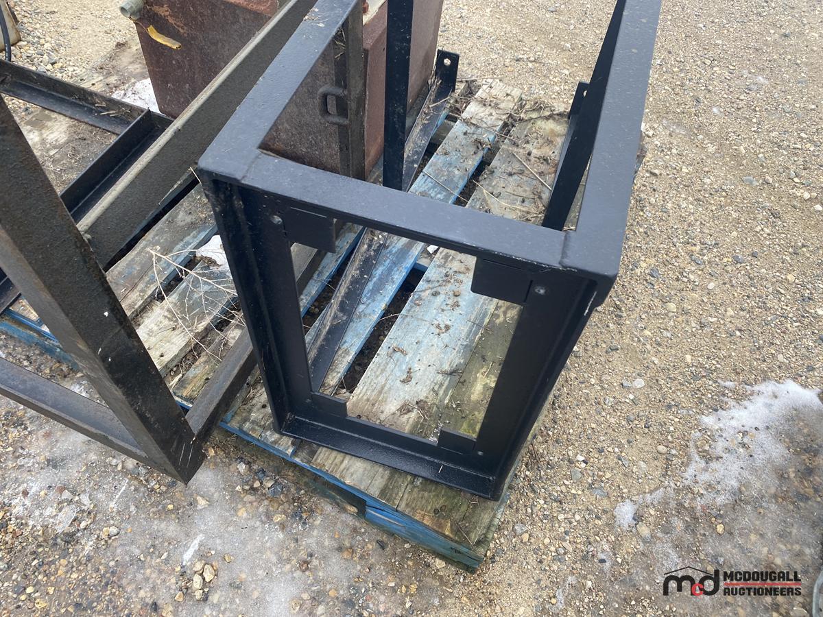 Pallet of Steel Frames & Step Box