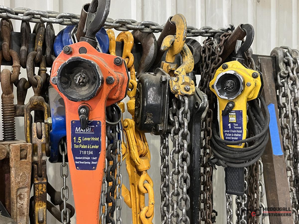 Custom Rack Filled w/ Chains, Shackles, Slings & More