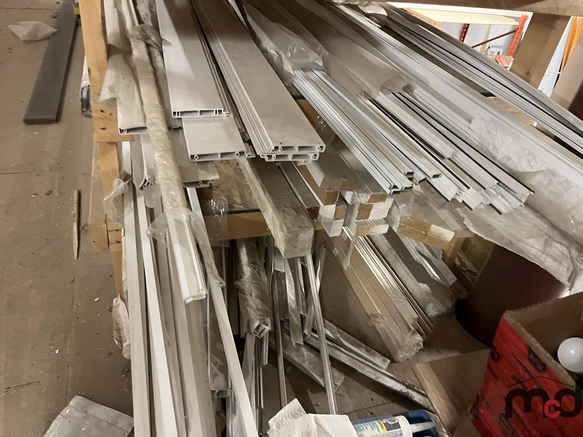 Wood Rack of Assorted Extrusions & Misc.
