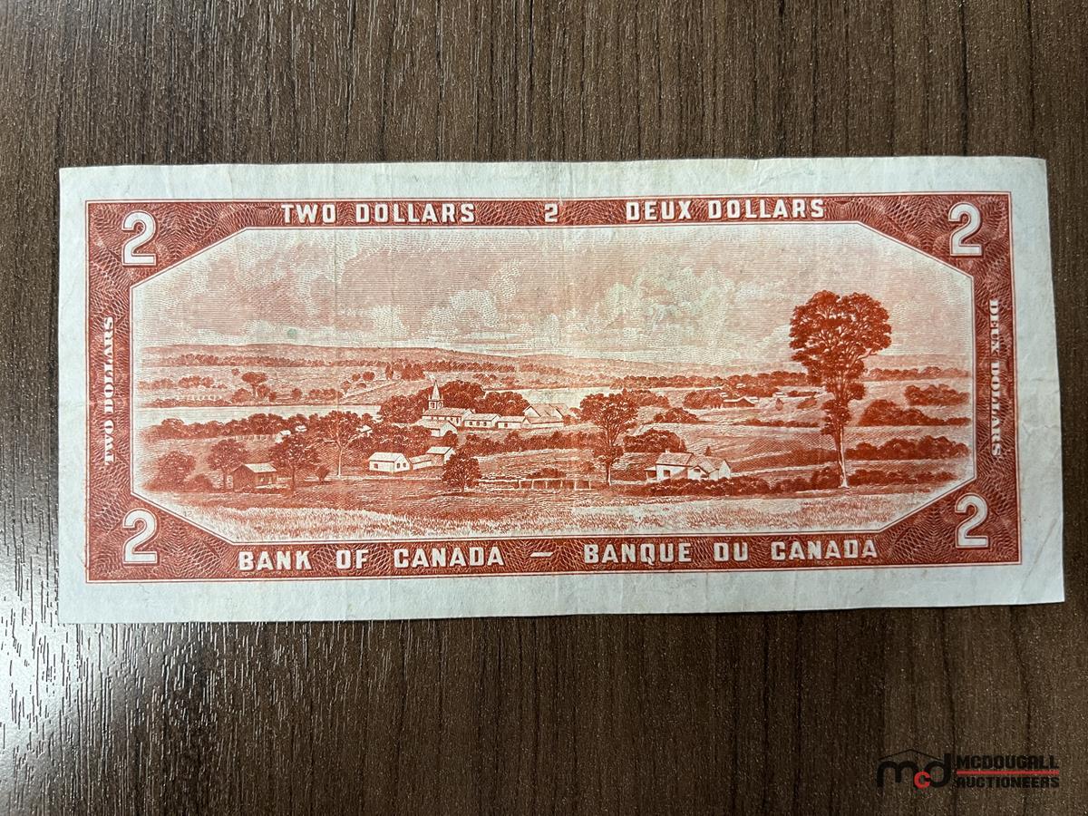 1954 Bank of Canada $1, $2 & $20 Devil's Face Banknotes