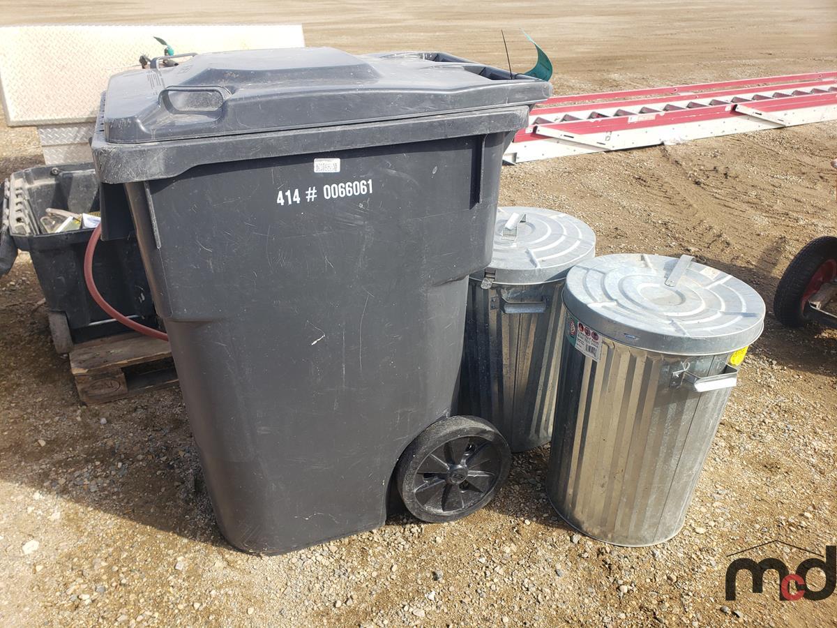 (3) Trash Bins