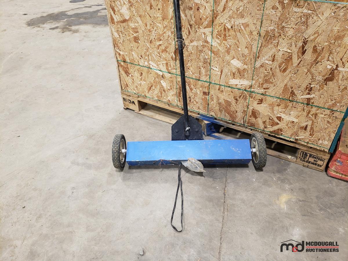 Pallet w/ DeWalt Power Tools, Bucket of Wall Outlets, Push Sweeper ...