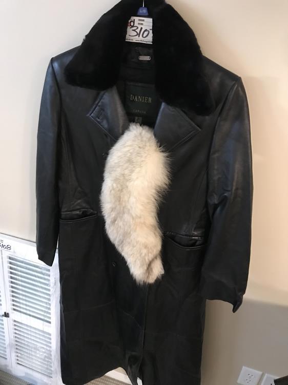Women's Leather Coat - Size L