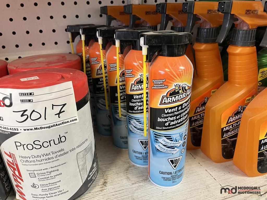 Assorted Vehicle Cleaning Products & Hand Cleaners
