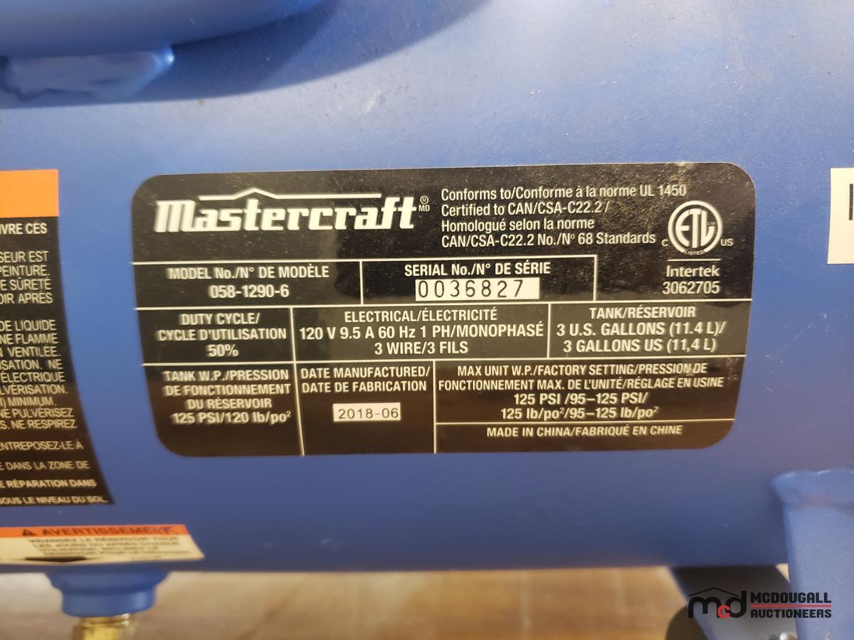 Mastercraft Air Compressor
