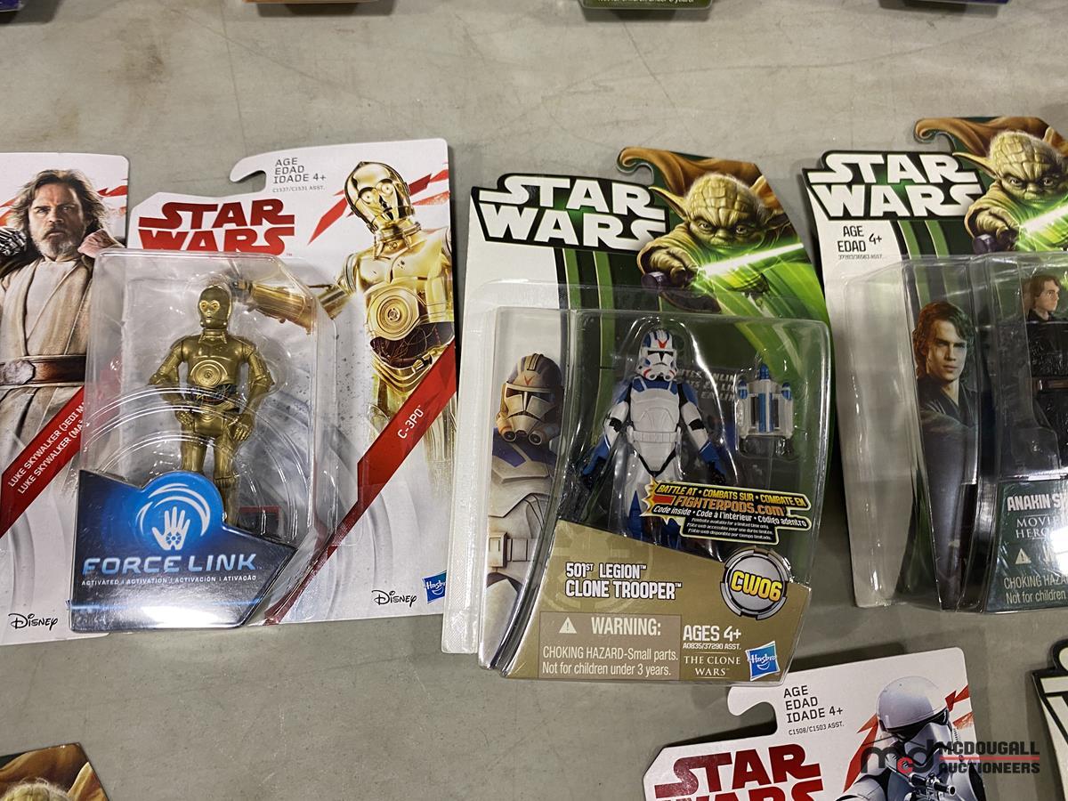 Box of Star Wars Misc. Action Figures & Other Star Wars Stuff