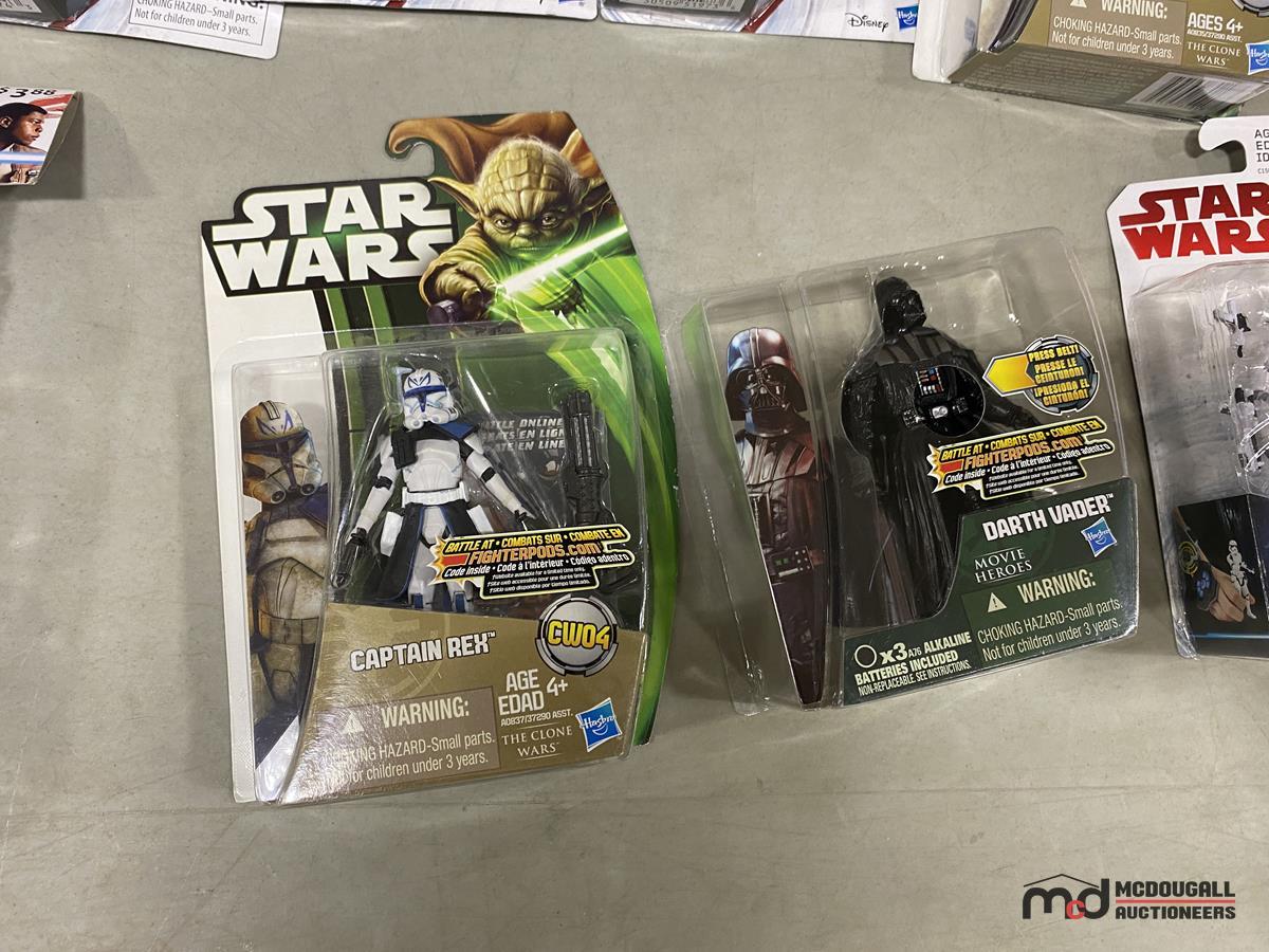 Box of Star Wars Misc. Action Figures & Other Star Wars Stuff