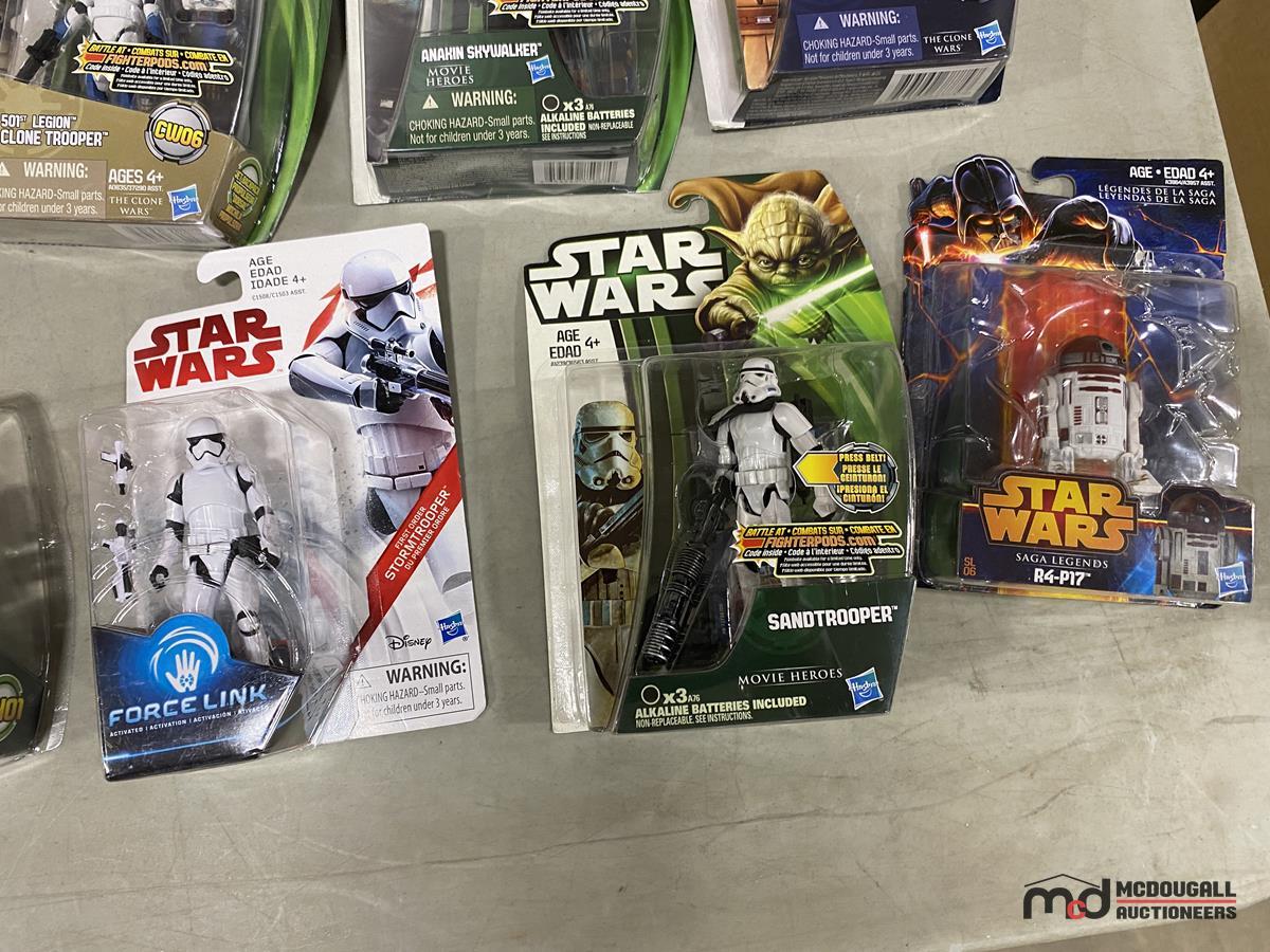 Box of Star Wars Misc. Action Figures & Other Star Wars Stuff